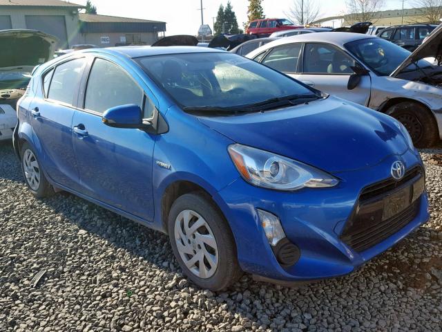 JTDKDTB37F1585135 - 2015 TOYOTA PRIUS C BLUE photo 1