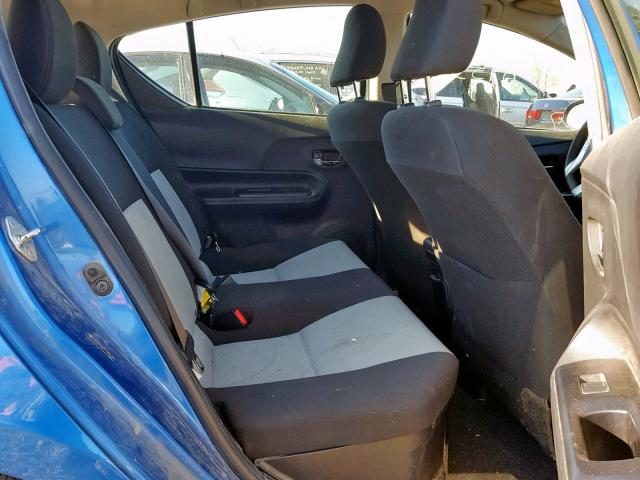 JTDKDTB37F1585135 - 2015 TOYOTA PRIUS C BLUE photo 6