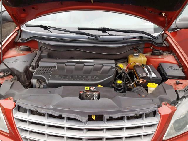 2C8GF68424R637280 - 2004 CHRYSLER PACIFICA RED photo 7