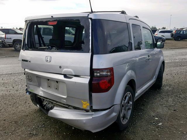 5J6YH18957L013303 - 2007 HONDA ELEMENT SC SILVER photo 4