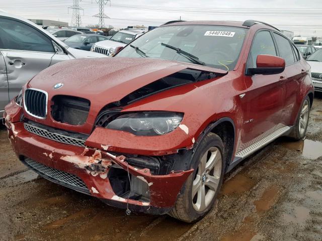 5UXFG8C50BLZ96282 - 2011 BMW X6 XDRIVE5 RED photo 2