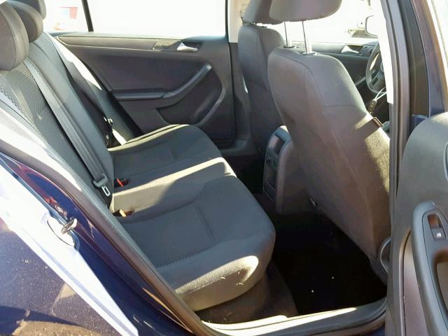3VW2K7AJ6EM255286 - 2014 VOLKSWAGEN JETTA BASE Կապույտ լուսանկար 6