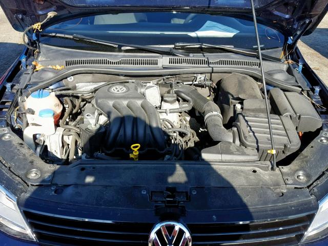 3VW2K7AJ6EM255286 - 2014 VOLKSWAGEN JETTA BASE Կապույտ լուսանկար 7