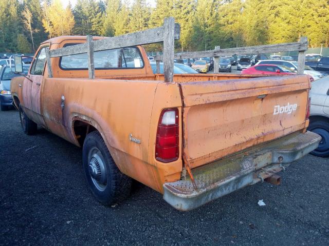 D24BE4S135769 - 1974 DODGE PICKUP ORANGE photo 3