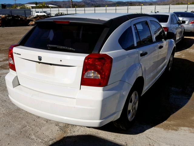 1B3HB28B67D233318 - 2007 DODGE CALIBER WHITE photo 4