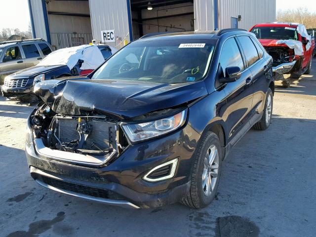 2FMPK4J93GBB17797 - 2016 FORD EDGE SEL BLACK photo 2