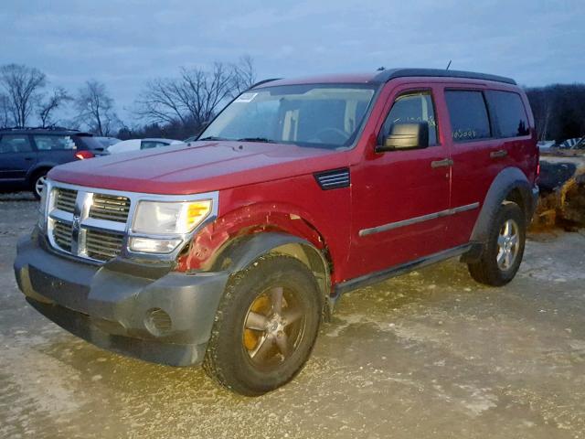 1D8GU28K87W643337 - 2007 DODGE NITRO SXT RED photo 2