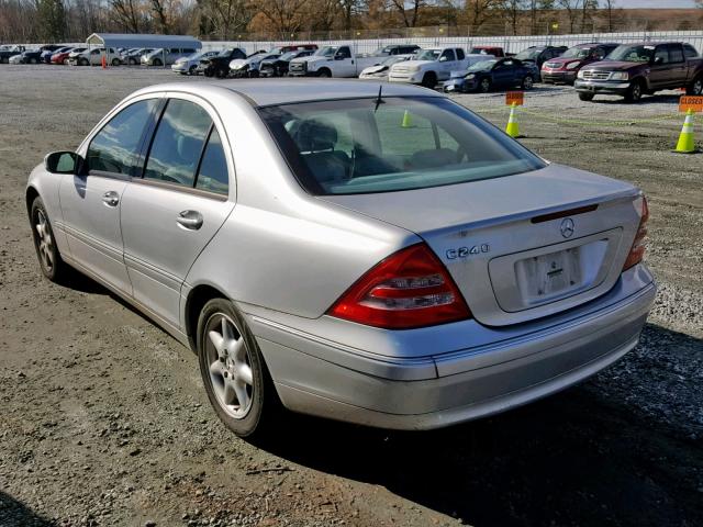 WDBRF61J92E006707 - 2002 MERCEDES-BENZ C 240 SILVER photo 3