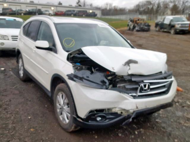 5J6RM4H74CL048585 - 2012 HONDA CR-V EXL WHITE photo 1