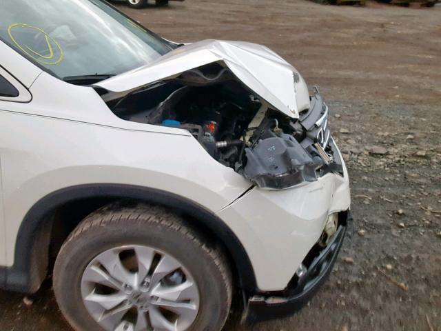 5J6RM4H74CL048585 - 2012 HONDA CR-V EXL WHITE photo 9