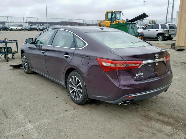 4T1BK1EB5JU274707 - 2018 TOYOTA AVALON XLE BURGUNDY photo 3