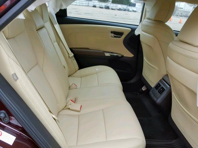4T1BK1EB5JU274707 - 2018 TOYOTA AVALON XLE BURGUNDY photo 6