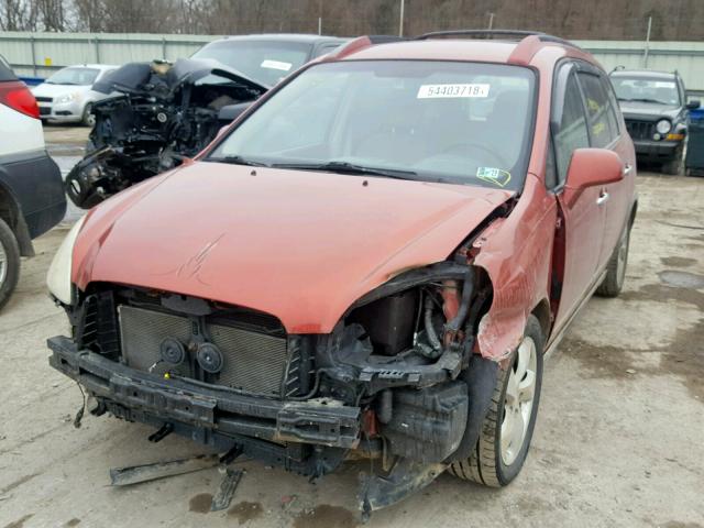 KNAFG526777086863 - 2007 KIA RONDO LX ORANGE photo 2