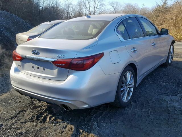 JN1EV7AR8JM443670 - 2018 INFINITI Q50 LUXE SILVER photo 4