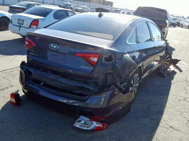 5NPE34AF3FH086147 - 2015 HYUNDAI SONATA SPO BROWN photo 4