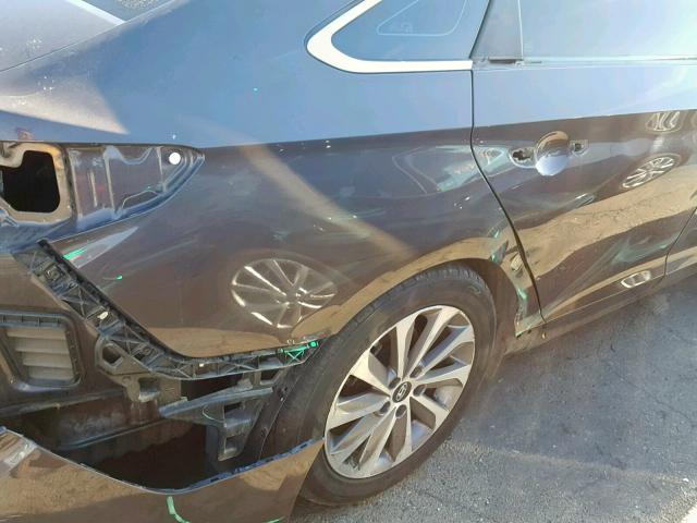 5NPE34AF3FH086147 - 2015 HYUNDAI SONATA SPO BROWN photo 9