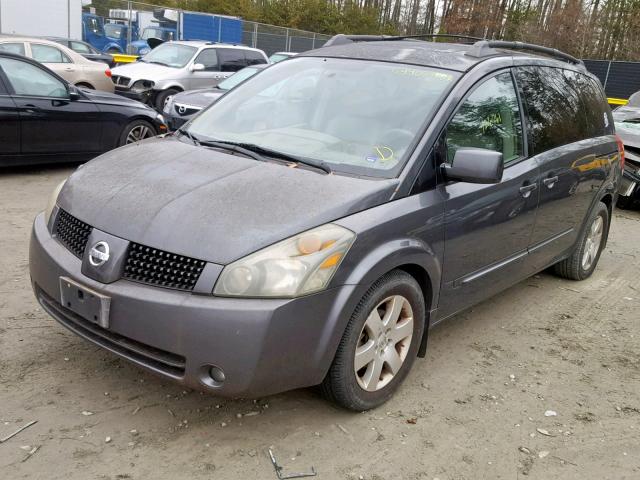 5N1BV28UX4N350608 - 2004 NISSAN QUEST S GRAY photo 2