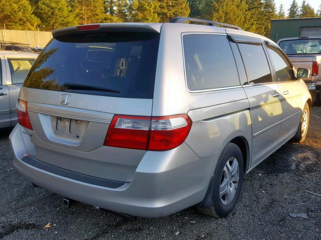 5FNRL38756B411664 - 2006 HONDA ODYSSEY EX SILVER photo 4