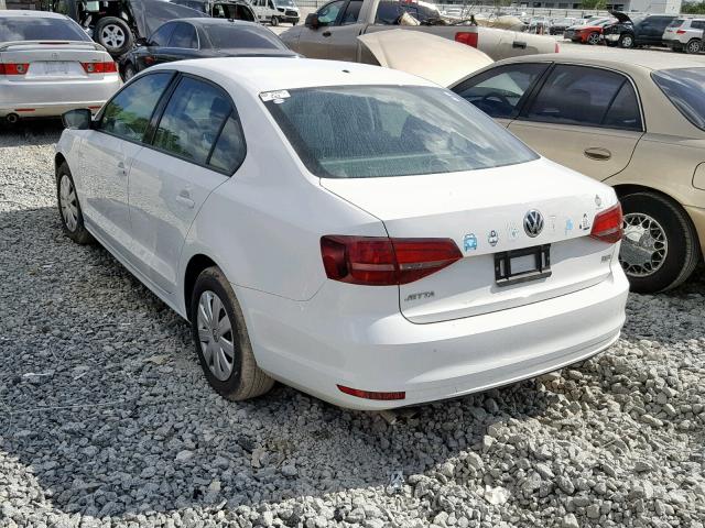 3VW267AJ3GM231485 - 2016 VOLKSWAGEN JETTA S WHITE photo 3