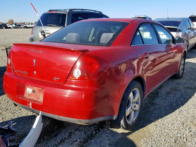 1G2ZH58N974249207 - 2007 PONTIAC G6 GT RED photo 4