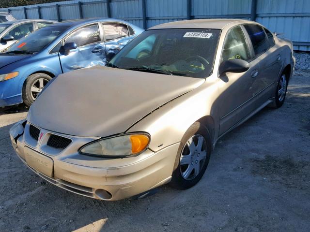 1G2NE52E55M188516 - 2005 PONTIAC GRAND AM S GOLD photo 2