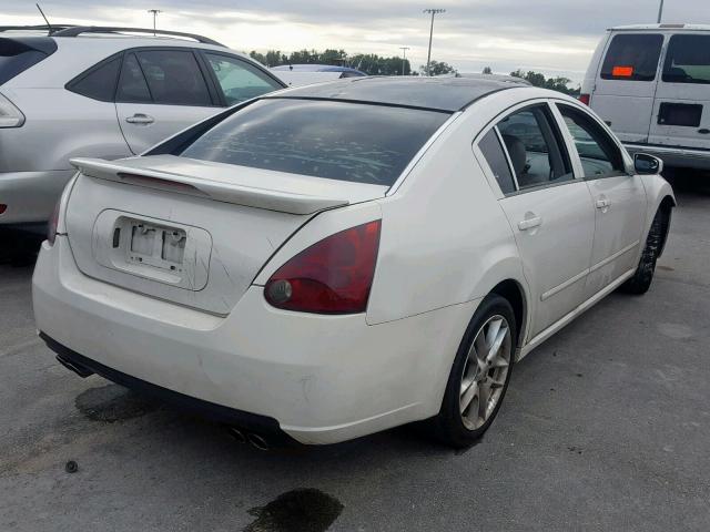 1N4BA41EX7C821841 - 2007 NISSAN MAXIMA SE WHITE photo 4