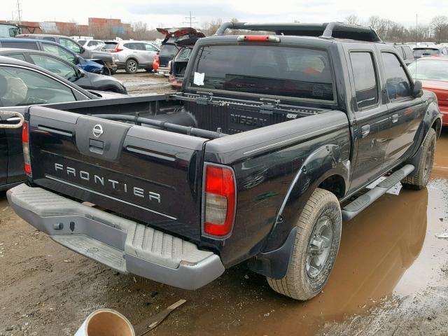 1N6ED27T74C450784 - 2004 NISSAN FRONTIER C BLACK photo 4