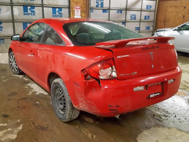 1G2AL18F487215561 - 2008 PONTIAC G5 RED photo 3