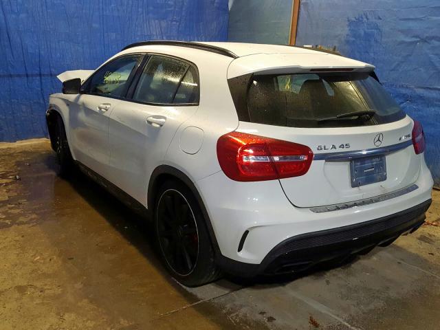 WDDTG5CB9FJ116390 - 2015 MERCEDES-BENZ GLA 45 AMG WHITE photo 3