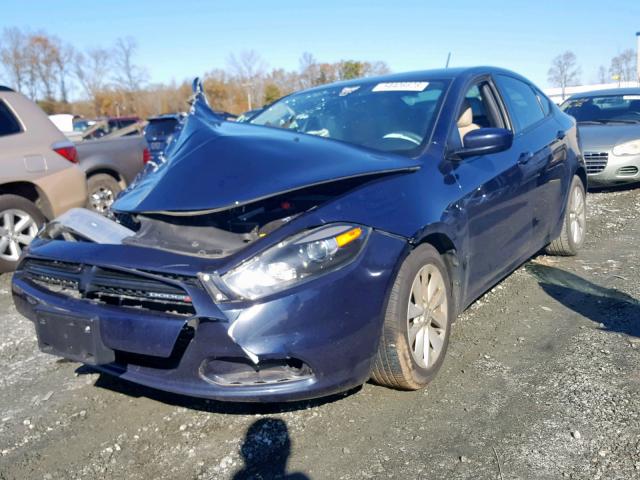 1C3CDFBB2ED913589 - 2014 DODGE DART SXT BLUE photo 2