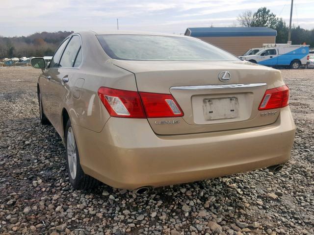 JTHBJ46G472128319 - 2007 LEXUS ES 350 GOLD photo 3