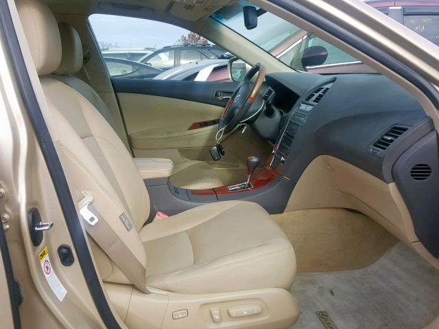 JTHBJ46G472128319 - 2007 LEXUS ES 350 GOLD photo 5