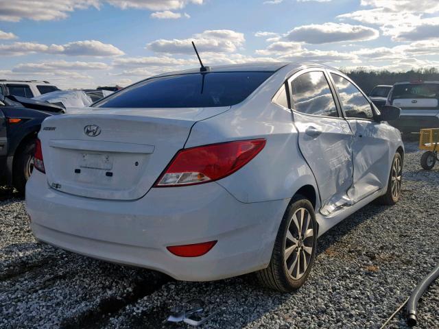 KMHCT4AE4HU285209 - 2017 HYUNDAI ACCENT SE WHITE photo 4