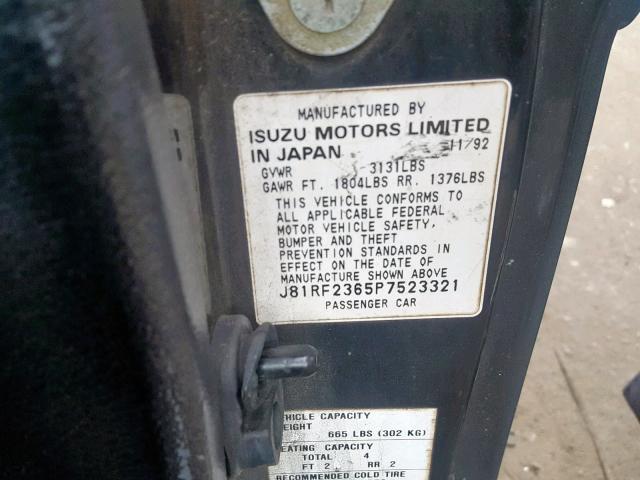 J81RF2365P7523321 - 1993 GEO STORM Mavi foto 10