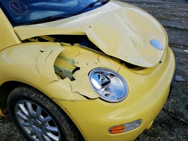 3VWCR31C94M415072 - 2004 VOLKSWAGEN NEW BEETLE YELLOW photo 9