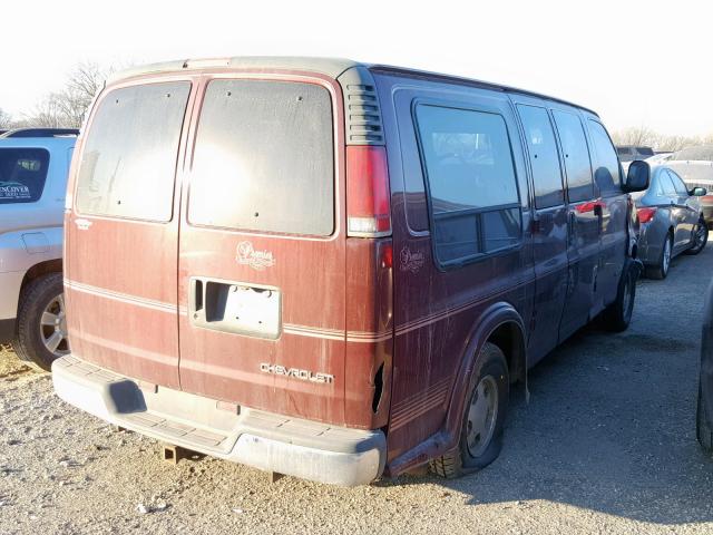 1GBFG15MXW1021291 - 1998 CHEVROLET EXPRESS G1 MAROON photo 4