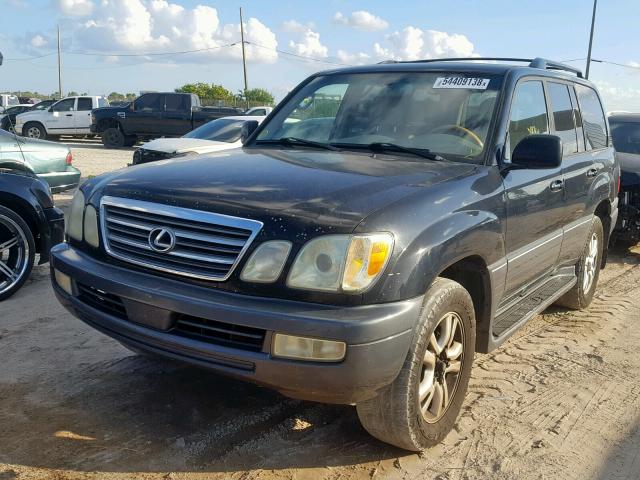 JTJHT00W743547024 - 2004 LEXUS LX 470 BLACK photo 2