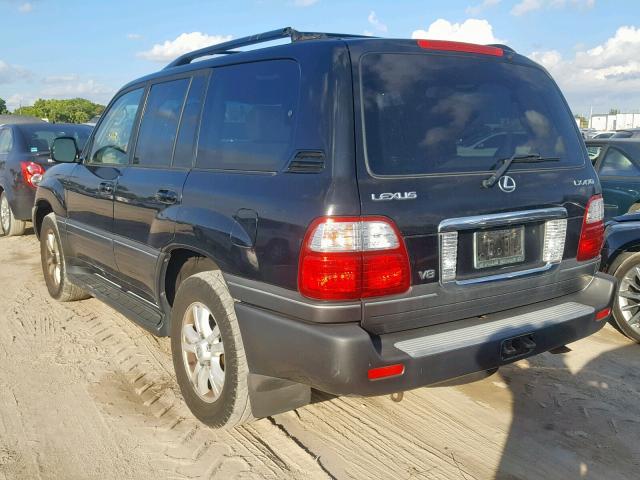 JTJHT00W743547024 - 2004 LEXUS LX 470 BLACK photo 3