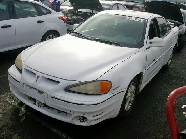 1G2NW52E81C121731 - 2001 PONTIAC GRAND AM G WHITE photo 2