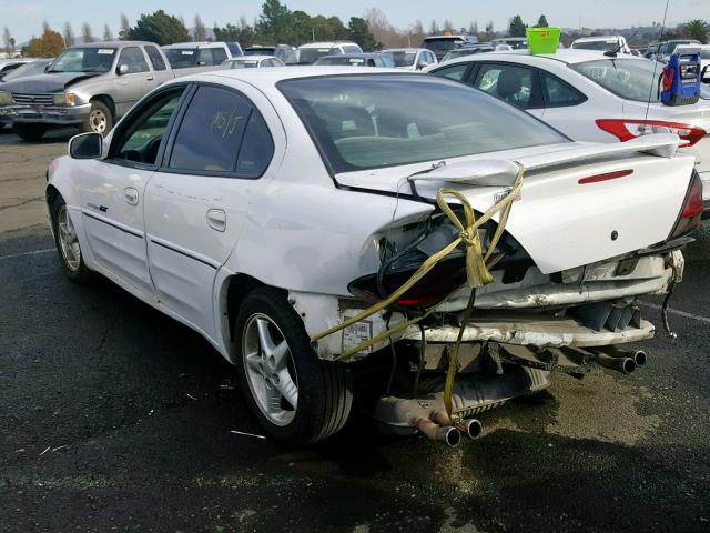 1G2NW52E81C121731 - 2001 PONTIAC GRAND AM G WHITE photo 3