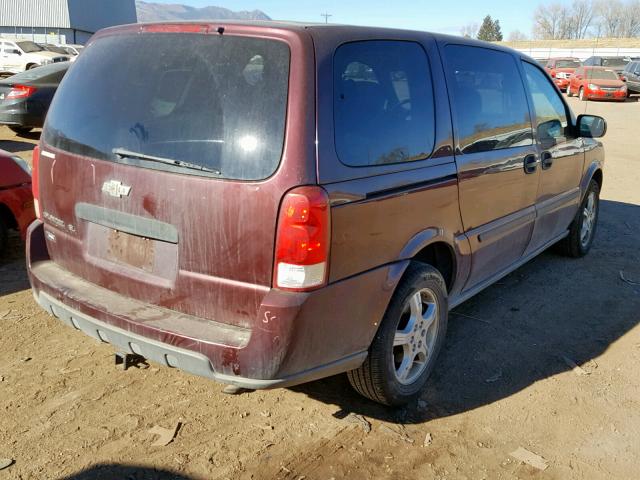 1GNDV23W78D159611 - 2008 CHEVROLET UPLANDER L MAROON photo 4