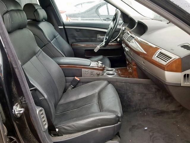 WBAHN83597DT67652 - 2007 BMW 750 BLACK photo 5