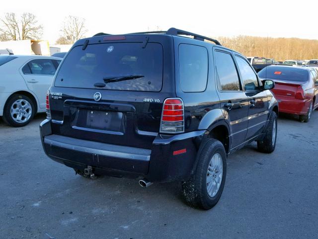 4M2YU91147KJ02588 - 2007 MERCURY MARINER LU BLACK photo 4