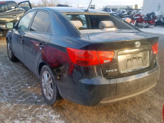 KNAFU4A2XC5525965 - 2012 KIA FORTE EX BLACK photo 3