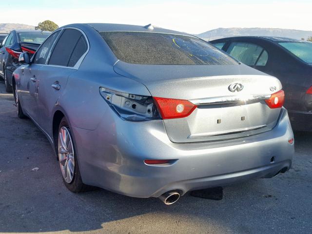 JN1BV7AP4EM670233 - 2014 INFINITI Q50 BASE BLUE photo 3