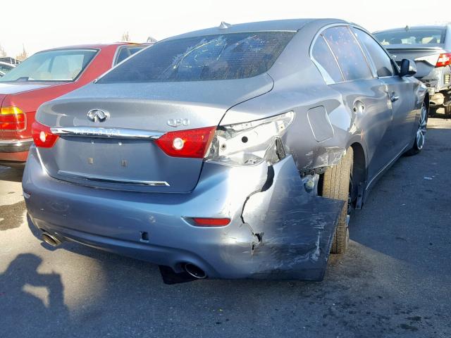 JN1BV7AP4EM670233 - 2014 INFINITI Q50 BASE BLUE photo 4