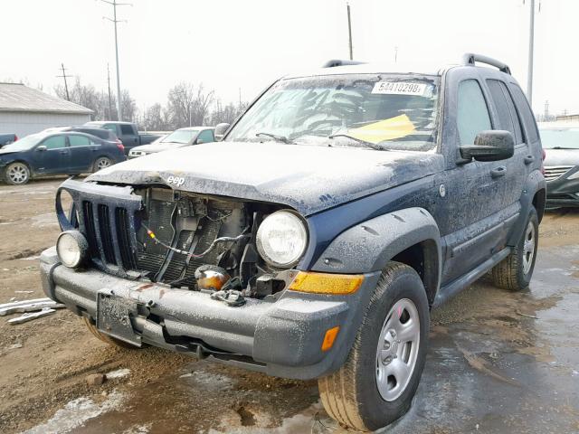 1J4GL38K86W191485 - 2006 JEEP LIBERTY RE BLUE photo 2