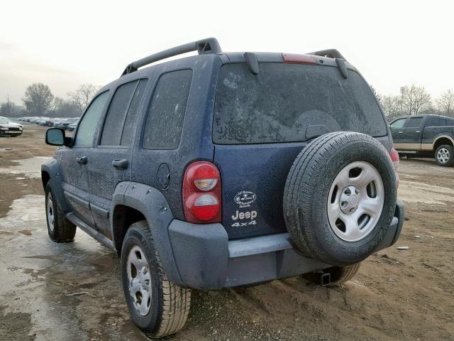 1J4GL38K86W191485 - 2006 JEEP LIBERTY RE BLUE photo 3