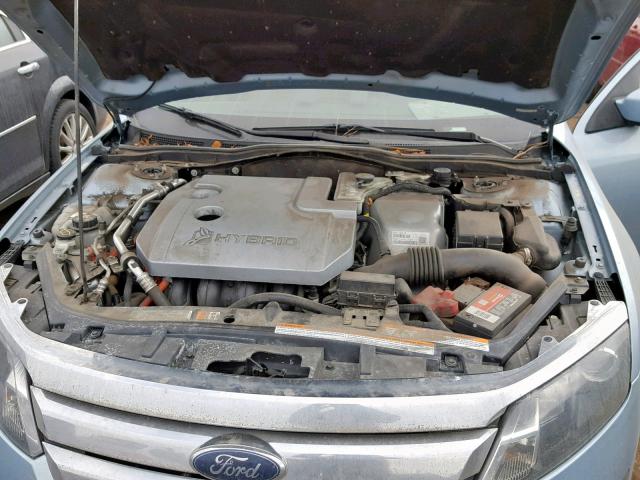 3FADP0L33AR220453 - 2010 FORD FUSION HYB BLUE photo 7