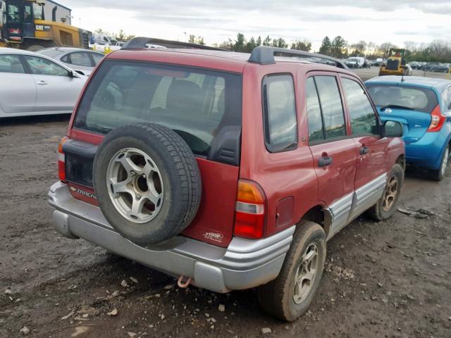 2CNBJ634816918185 - 2001 CHEVROLET TRACKER LT MAROON photo 4